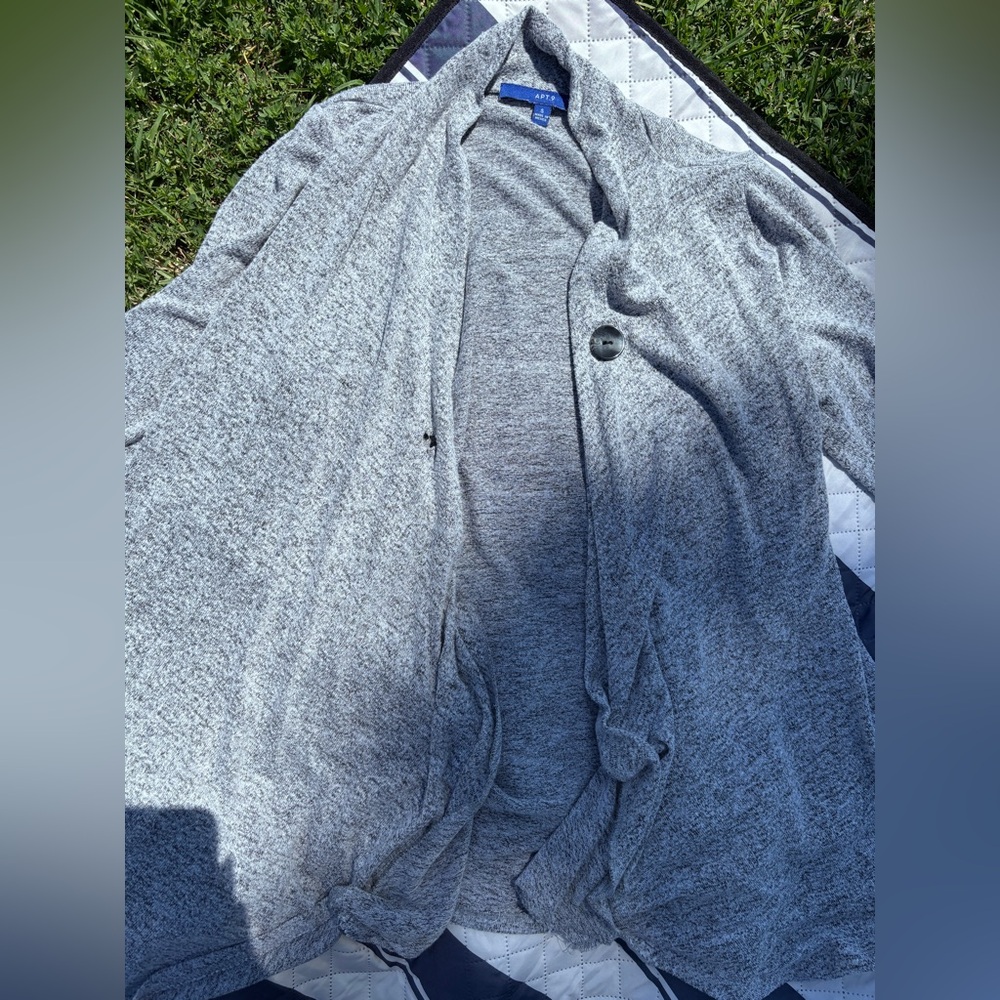 Gray Button-Up Cardigan